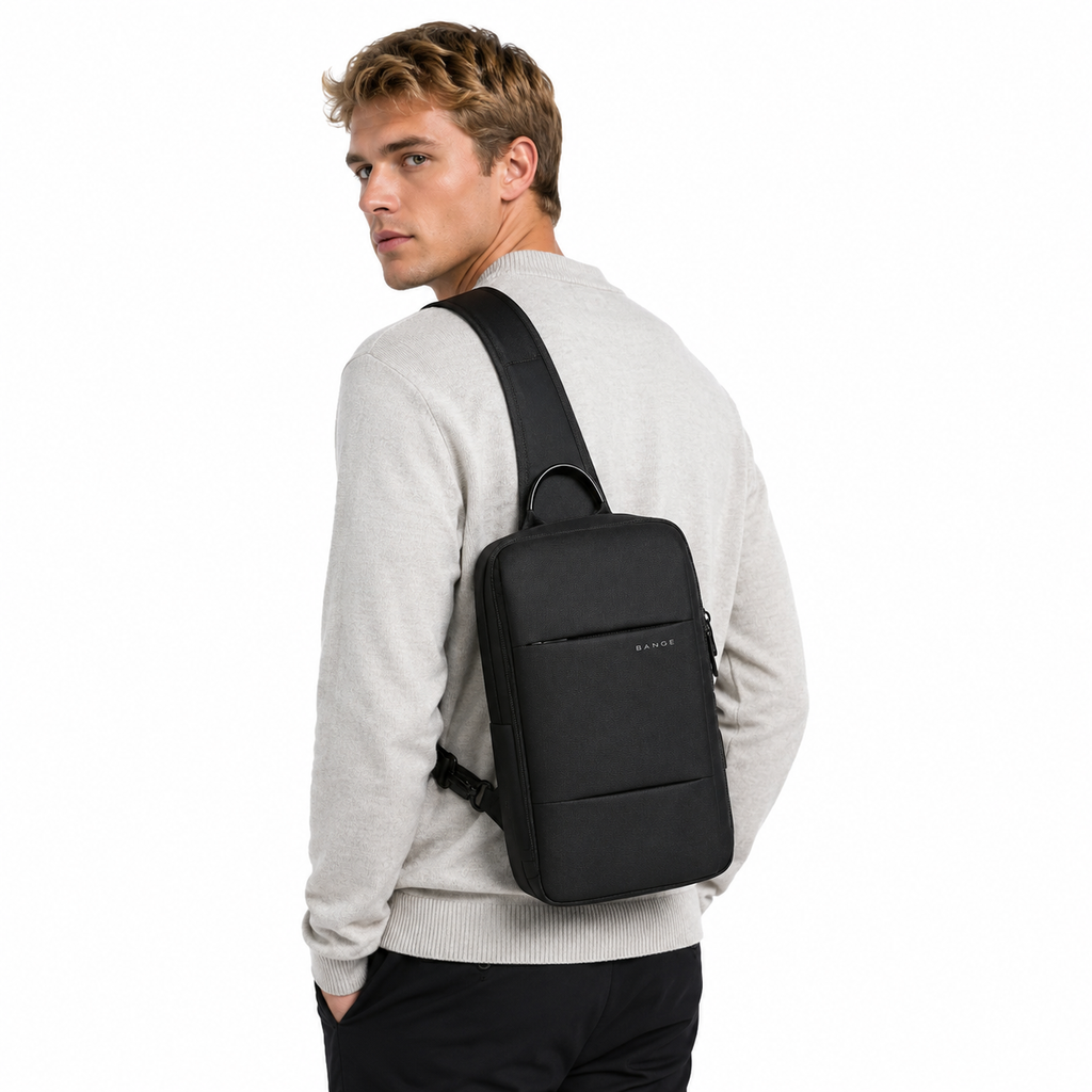 Brystveske til Herre – Vanntett Crossbody Sling Bag for Reise og Fritid
