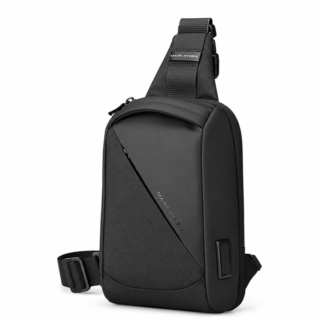 Brystveske til Herre – Crossbody Veske med USB-port for Reise og Fritid