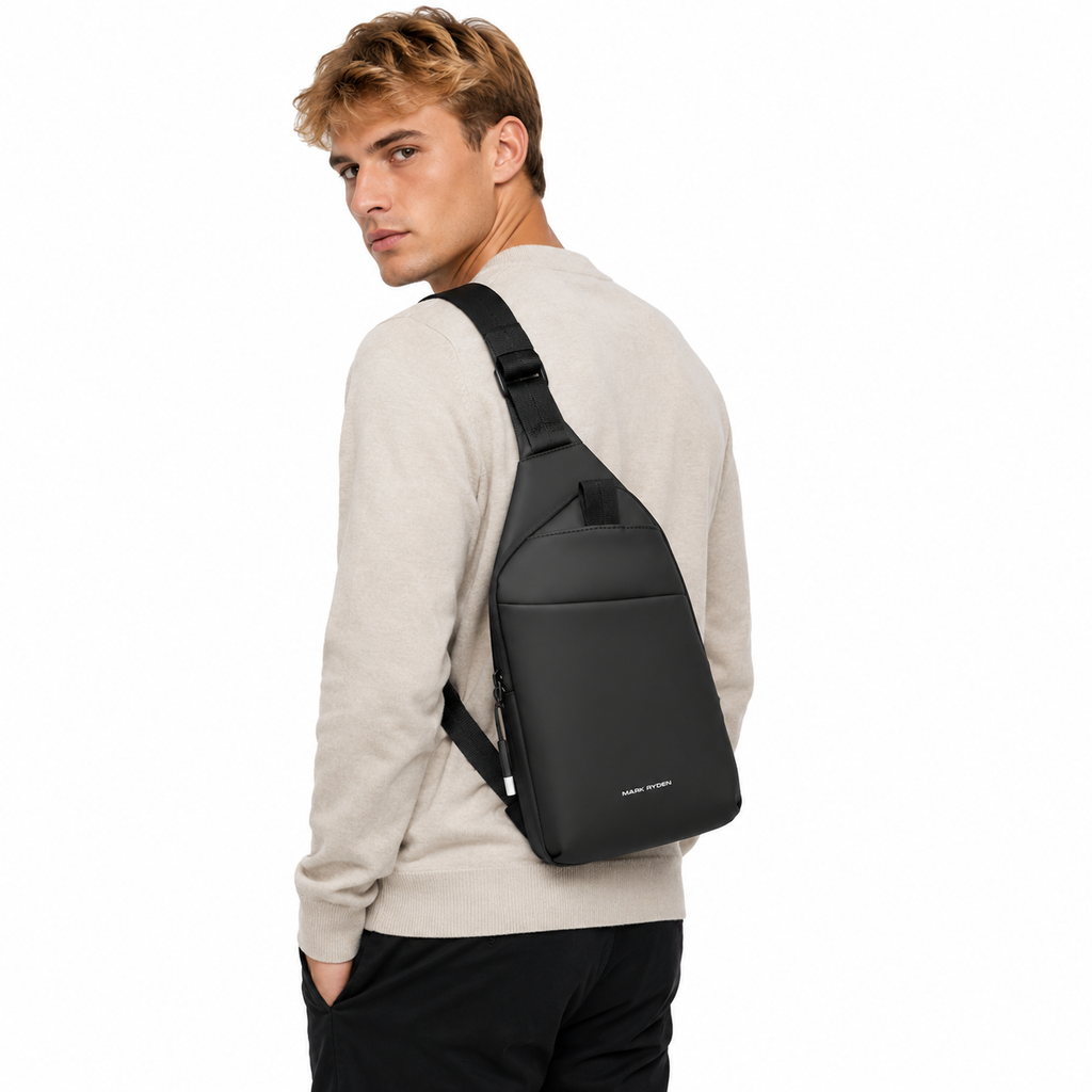 Lett Crossbody Veske til Herre – Vanntett Sling Bag for Reise og Hverdag