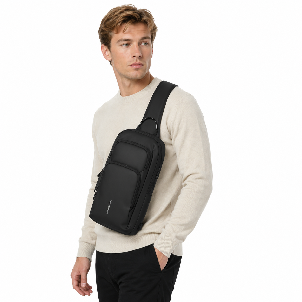 Crossbody Veske til Herre – Vanntett Sling Bag for Reise og Hverdag