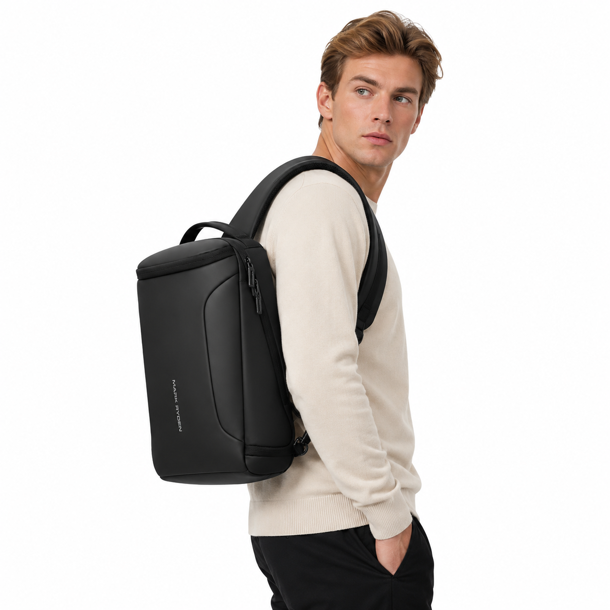 Crossbody Veske til Herre – Vanntett Sling Bag med USB-port for 12" iPad