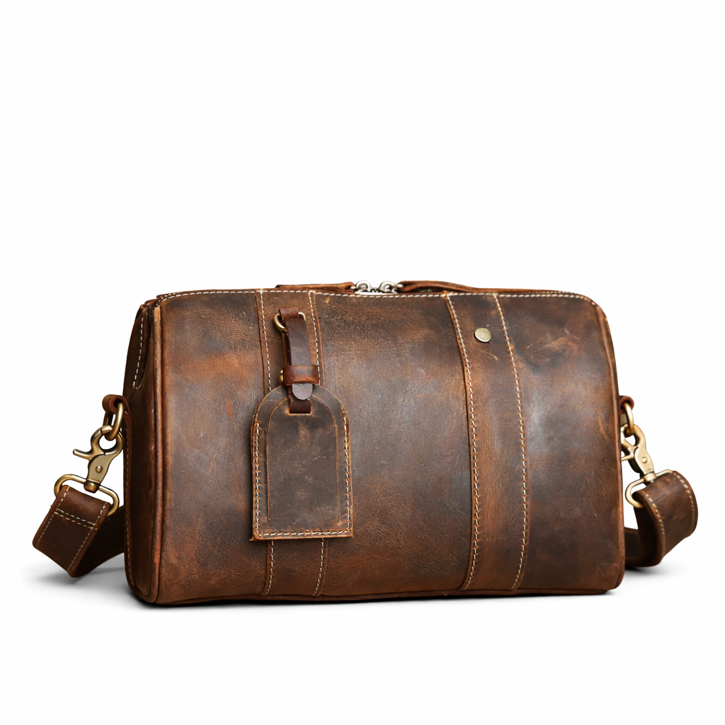 Herreveske i Ekte Kuskinn – Enkel Skulderveske og Crossbody Bag til Hverdag og Helg