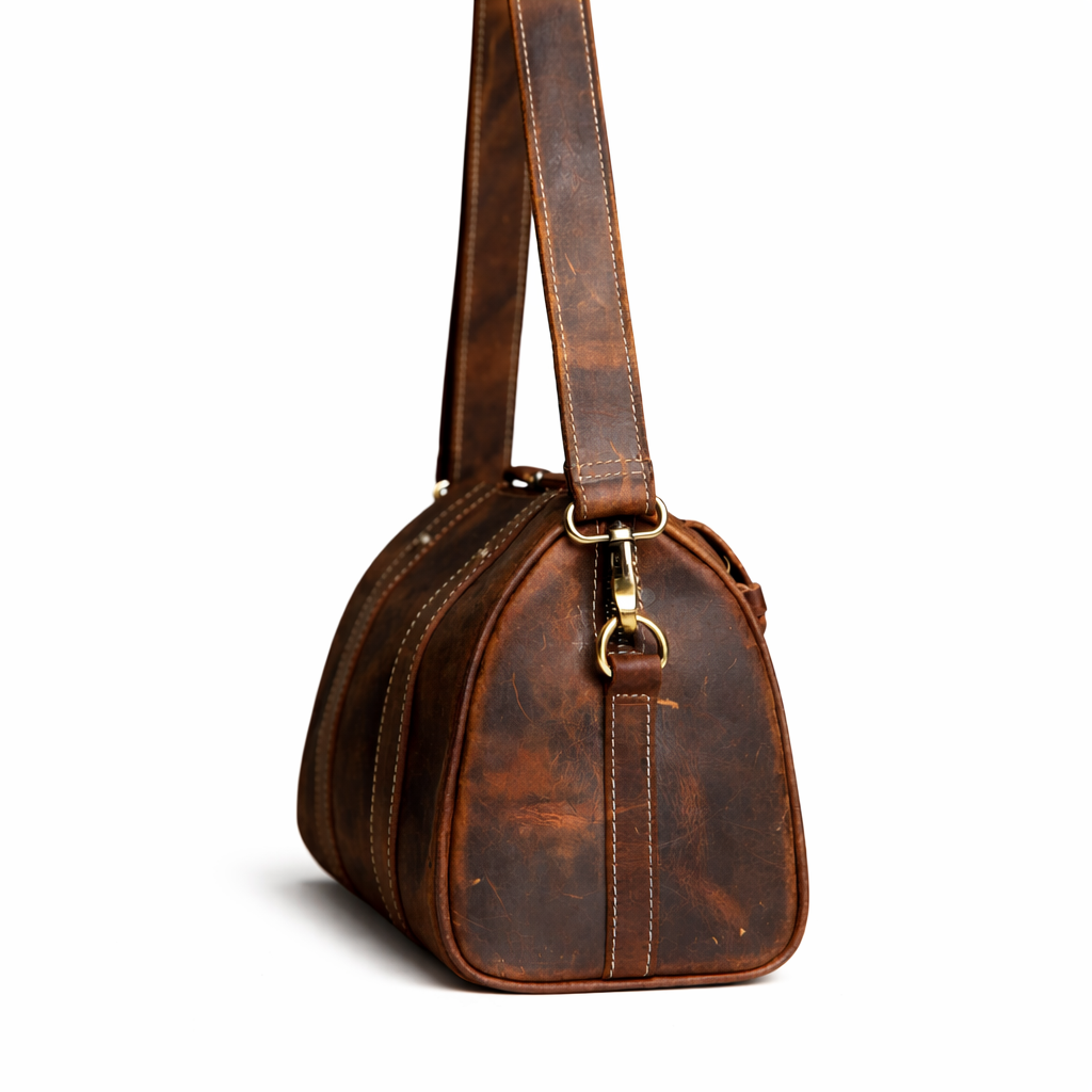 Herreveske i Ekte Kuskinn – Enkel Skulderveske og Crossbody Bag til Hverdag og Helg