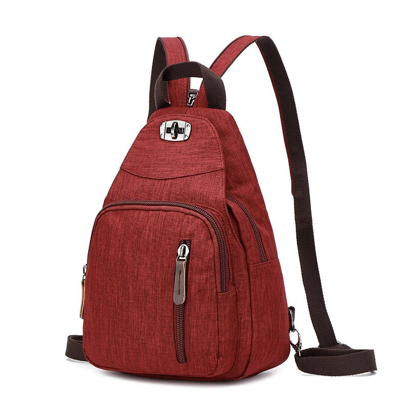 Liten Dame Ryggsekk – Trendy og Romslig Hverdagssekk til Reise, Skole og Fritid