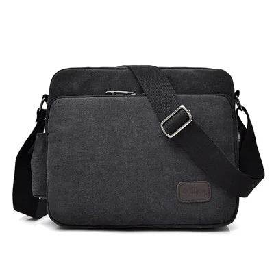 Multifunksjonell Canvas Messenger Bag til Herre – Vintage Crossbody Veske for Reise og Hverdag