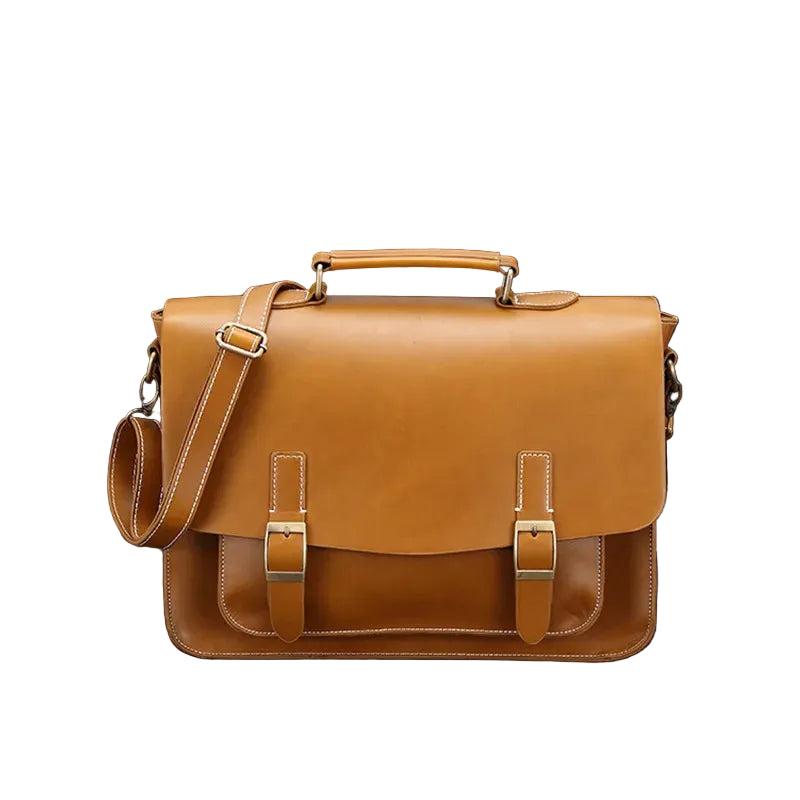 Vintage Briefcase til Herre – Messenger Bag i Crazy Horse PU-skinn for Jobb og Reise