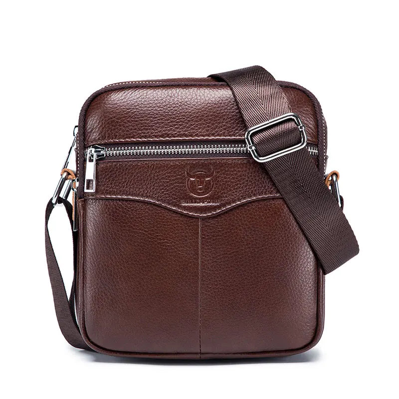 Messenger Veske i Skinn til Herre – Casual Skulderveske med Premium Detaljer