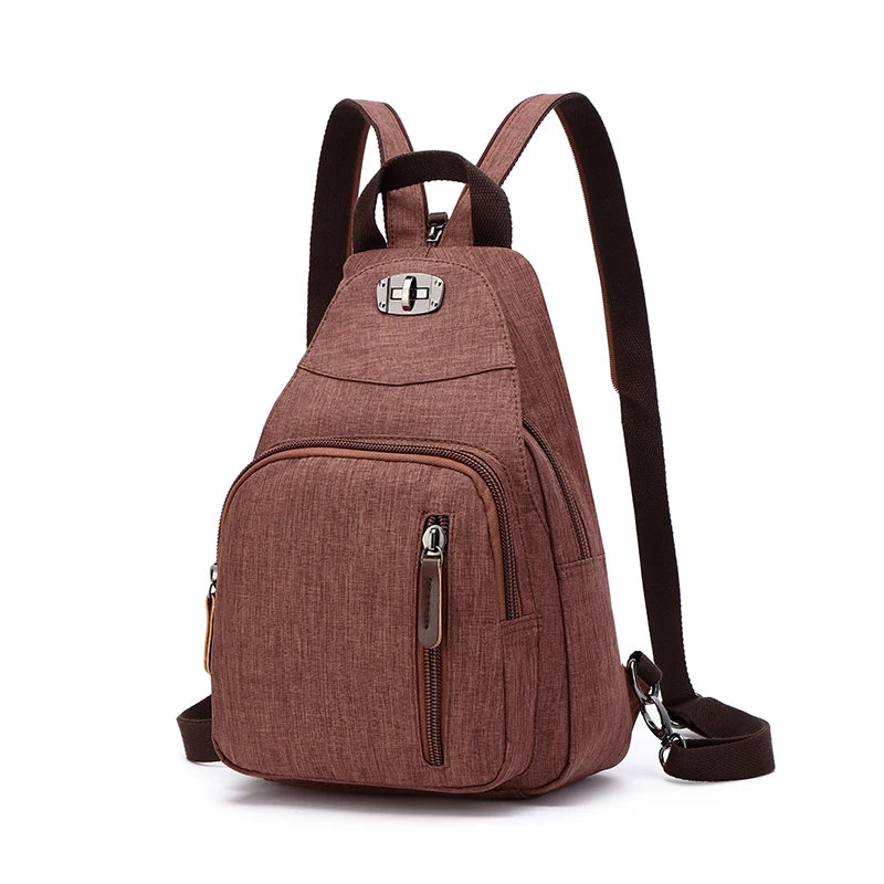 Liten Dame Ryggsekk – Trendy og Romslig Hverdagssekk til Reise, Skole og Fritid