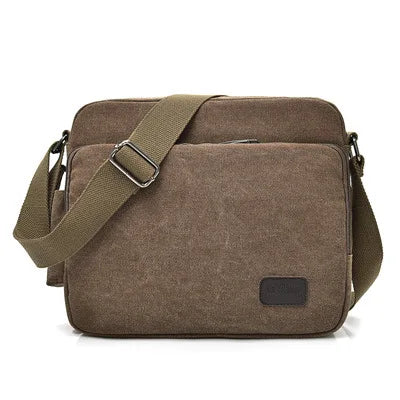 Multifunksjonell Canvas Messenger Bag til Herre – Vintage Crossbody Veske for Reise og Hverdag