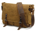 Canvas Messenger Bag til Herre – Vintage Skulderveske i Vokset Canvas