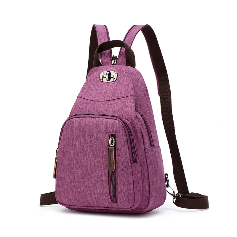 Liten Dame Ryggsekk – Trendy og Romslig Hverdagssekk til Reise, Skole og Fritid