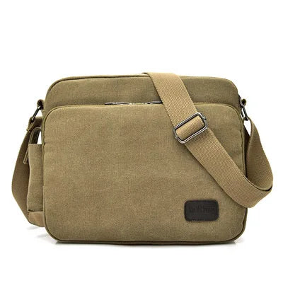Multifunksjonell Canvas Messenger Bag til Herre – Vintage Crossbody Veske for Reise og Hverdag