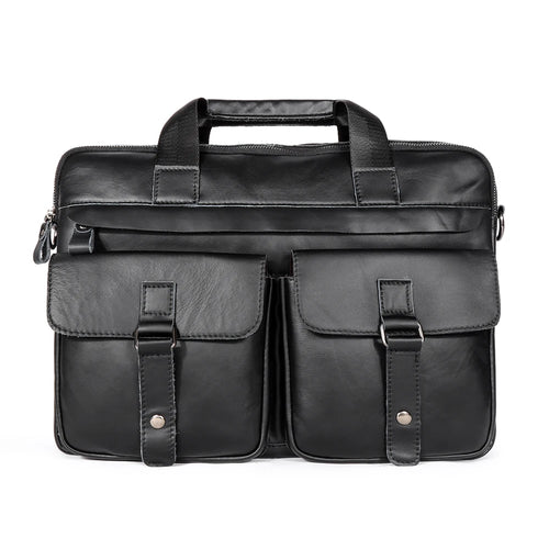 Dokumentveske i Ekte Skinn til Herre – 15,6” Laptopveske for Jobb og Business