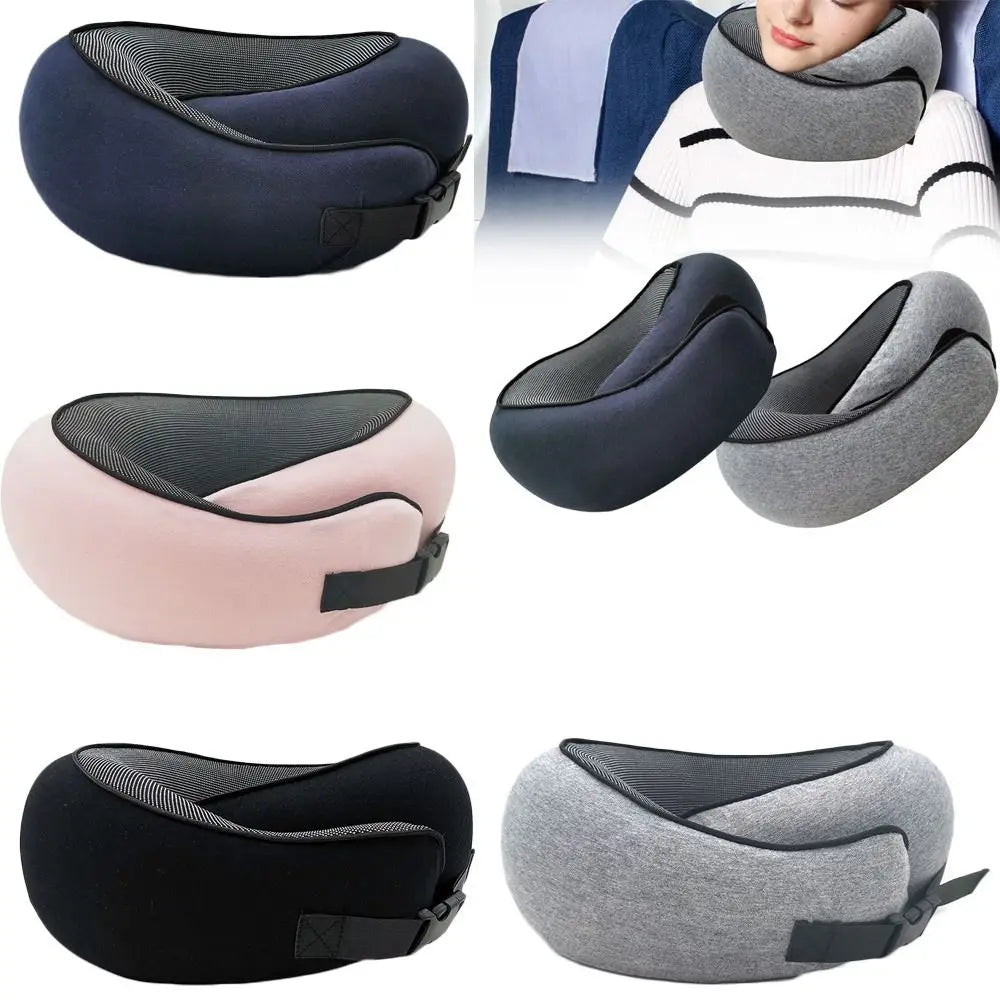 Reisepute i Memory Foam – U-formet Nakkepute med Justerbar Komfort