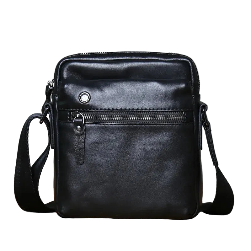 Liten Crossbody Veske i Ekte Kuskinn til Herre – Casual Mobilveske