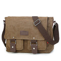 Vintage Canvas Messenger Bag til Herre – Casual Crossbody Veske for Reise og Hverdag