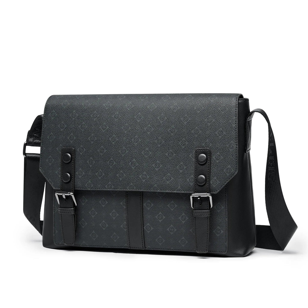 Messenger Bag i Skinnlook – Tyverisikker Crossbody Veske med Flere Lommer