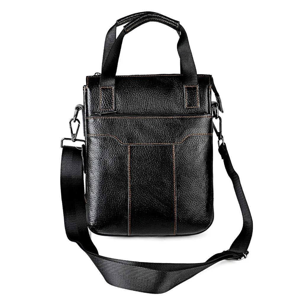 Skinn Crossbody Veske til Herre – Kompakt i Ekte Kuskinn