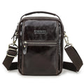 Liten Crossbody Veske i Ekte Skinn for Herre – Messenger Skulderveske med Mobillomme