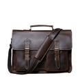 Skinn Messenger Bag til Herre – Crazy Horse Leather Laptopveske