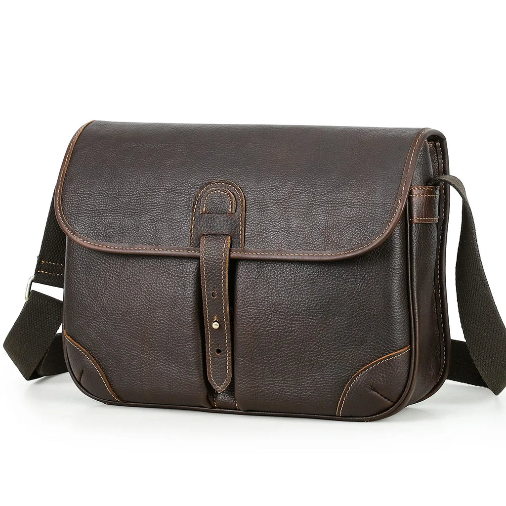 Skulderveske i Ekte Skinn for Herre – Messenger Bag til 13,3" Laptop