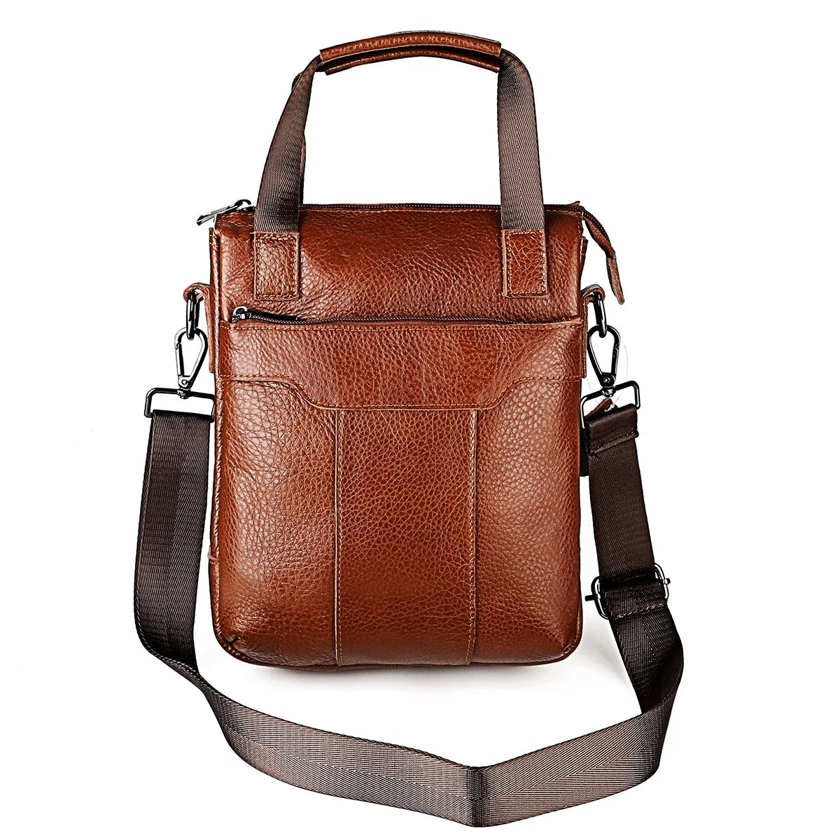 Skinn Crossbody Veske til Herre – Kompakt i Ekte Kuskinn