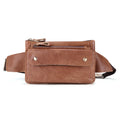 Brystveske i Matt Ekte Skinn for Herre – Multifunksjonell Crossbody Veske