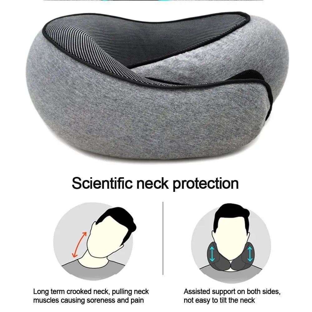 Reisepute i Memory Foam – U-formet Nakkepute med Justerbar Komfort