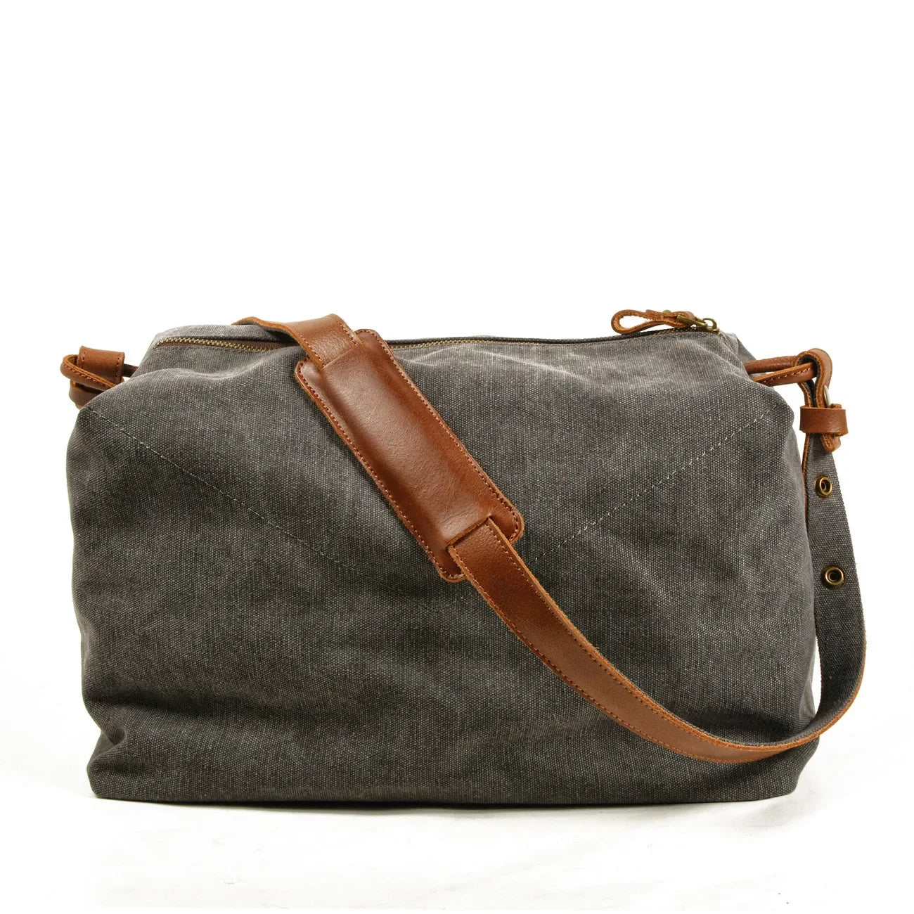 Vintage Canvas Messenger Bag – Casual Crossbody Veske til Dame og Herre