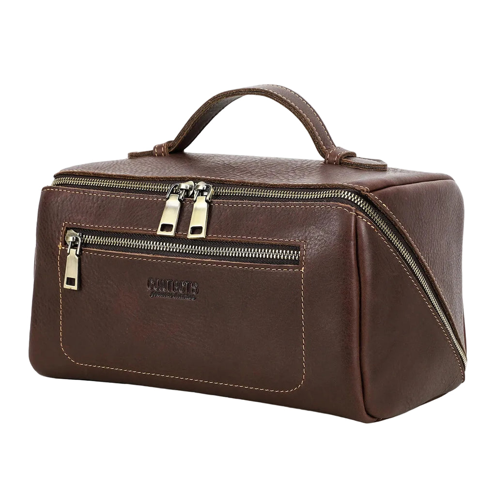 Toalettmappe i Ekte Skinn – Elegant Reiseorganizer for Menn