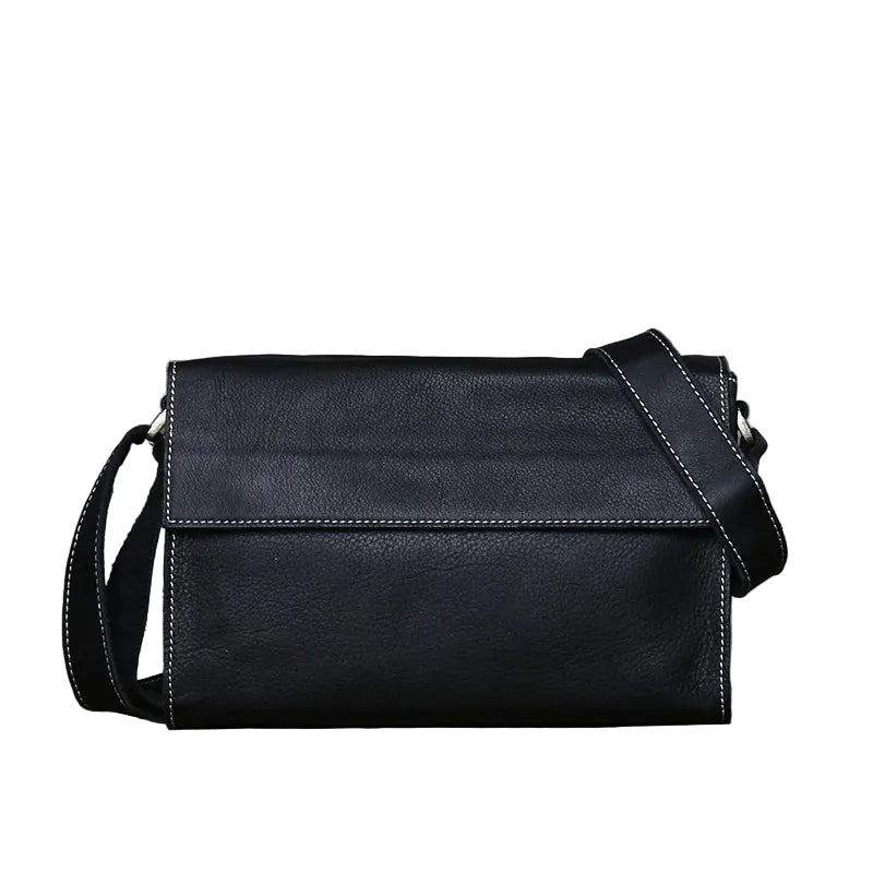 Messenger Bag i Ekte Skinn til Herre – Crossbody Veske med Plass til 10” iPad