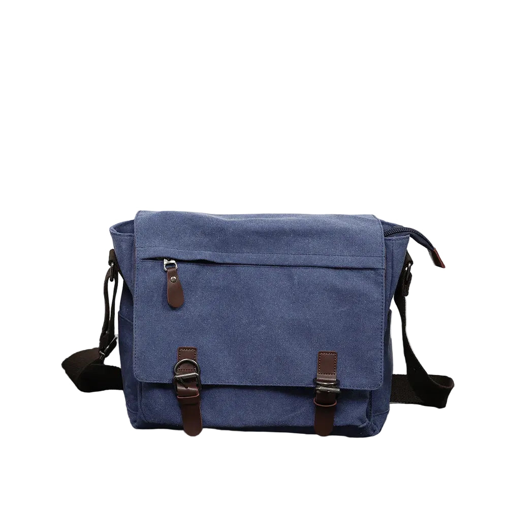 Retro Messenger Bag til Herre – Stor Canvas Crossbody Veske med Laptopplass