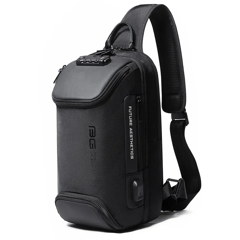Multifunksjonell Crossbody Veske med USB – Tyverisikker Skulderveske for Reise