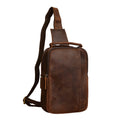 Vintage Chest Bag i Ekte Skinn til Herre – Crossbody Mobilveske