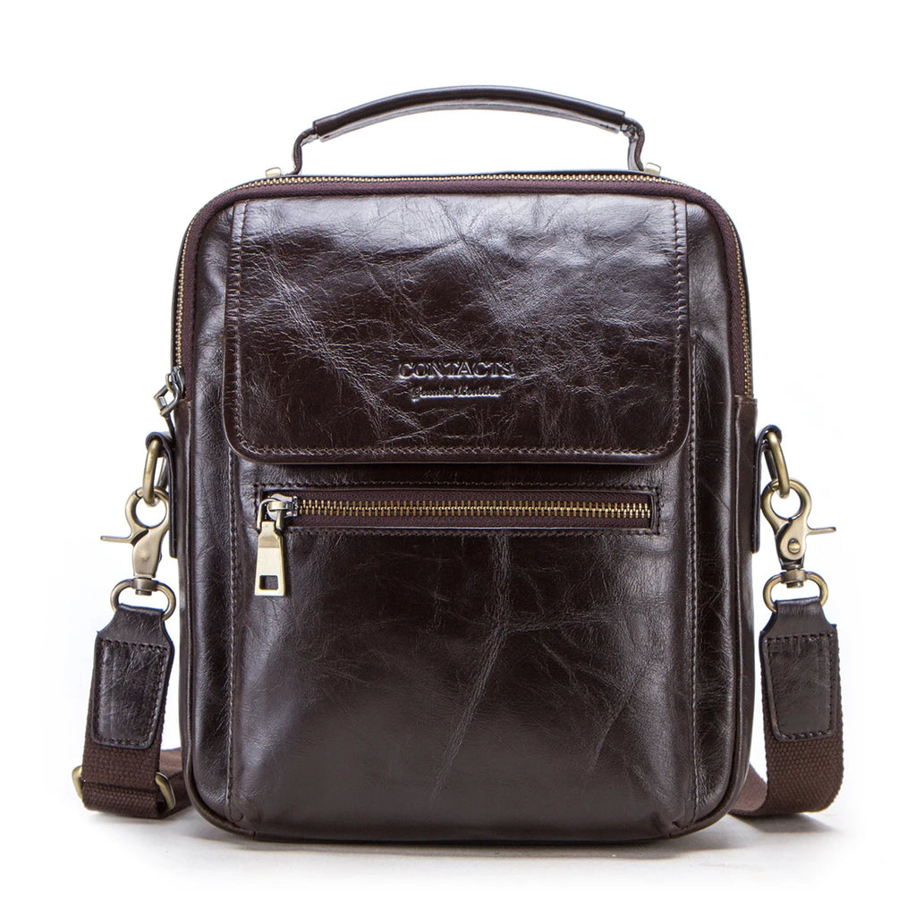 Sling Veske i Ekte Skinn – Retro Crossbody Veske for iPad 9,7"