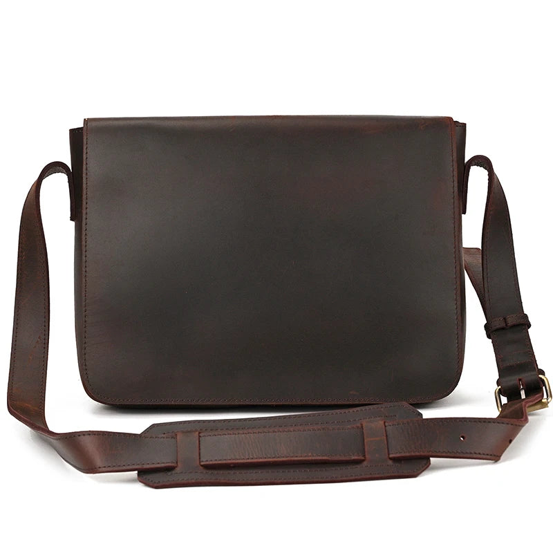 Skulderveske i Ekte Skinn til Herre – Vintage Crossbody Messenger Bag