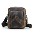 Liten Crossbody Veske i Ekte Skinn – Vintage Sling Bag for iPad Mini (8,3")