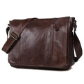 Skulderveske i Oljebehandlet Skinn – Vintage Messenger Bag for Herre