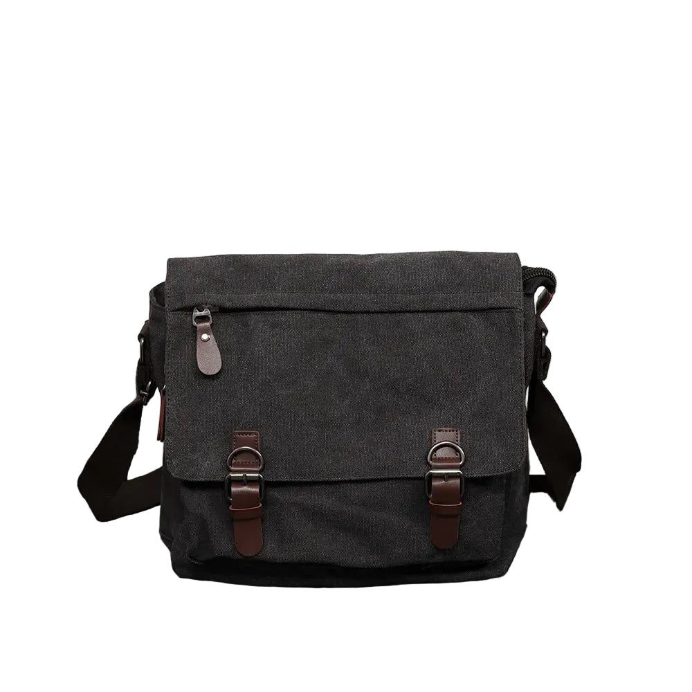 Retro Messenger Bag til Herre – Stor Canvas Crossbody Veske med Laptopplass