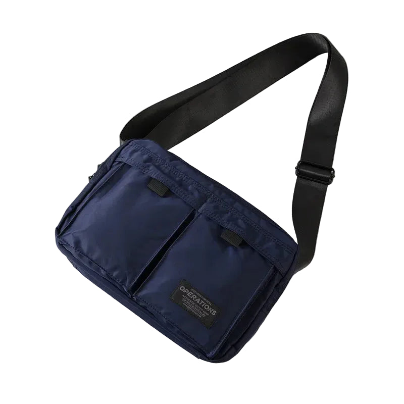 Japansk-Inspirert Messenger Bag til Herre – Skulderveske med Flere Lommer