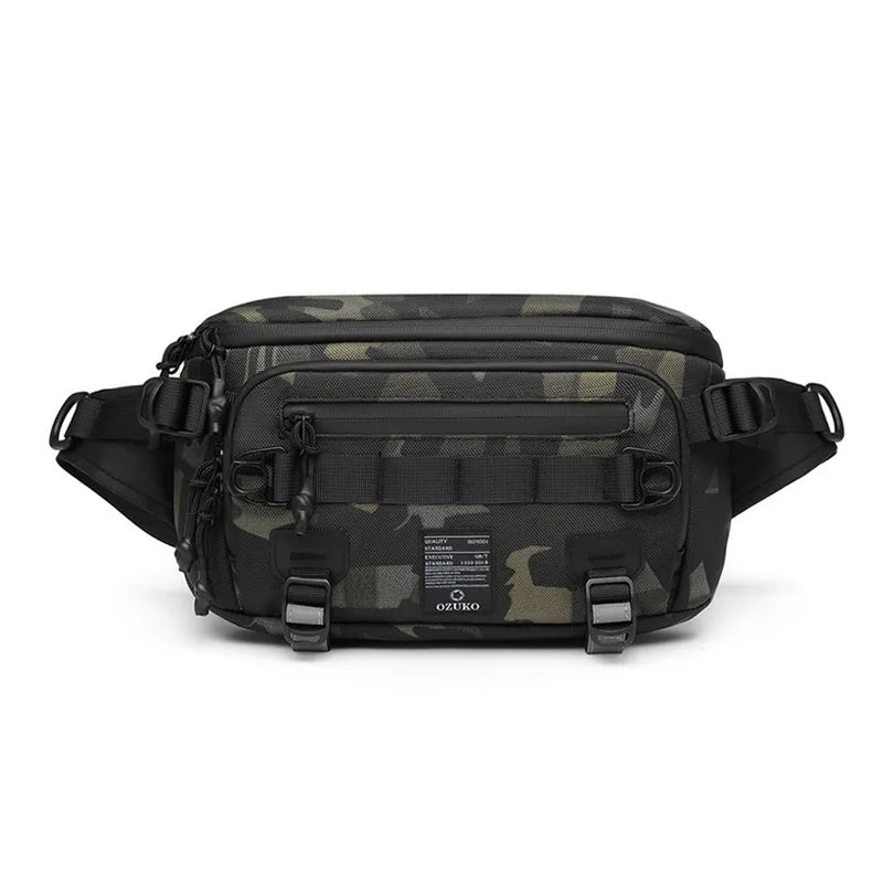 Multifunksjonell midje- og crossbody-veske for menn
