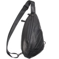 Skinn Brystveske til Herre – Kompakt Crossbody Sling Bag i Sort