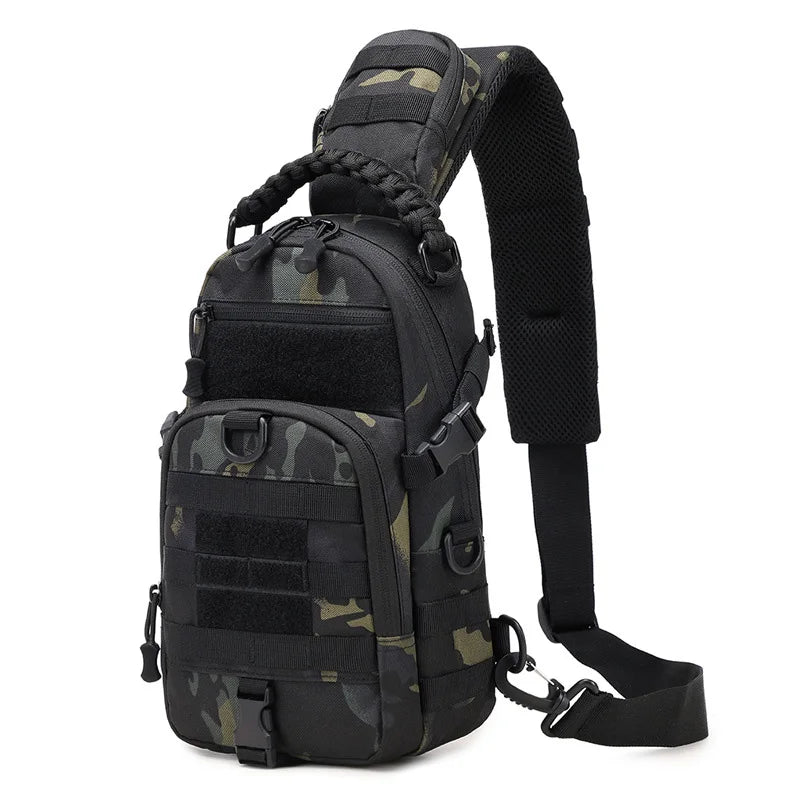 Taktisk Sling Bag – Slitesterk Brystveske for Tur, Fiske, Sykling og Friluft