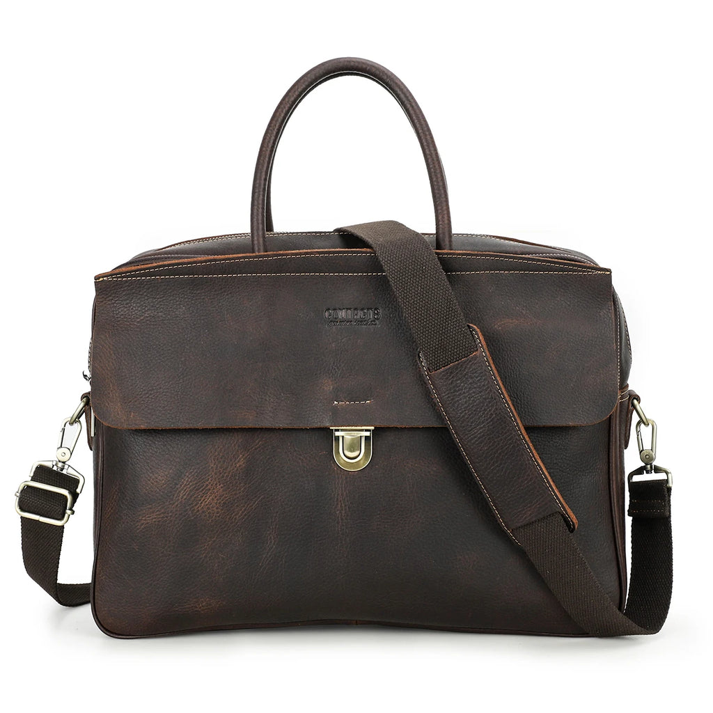 Skinn PC-veske til Herre – Luksuriøs Messenger & Briefcase (16” Laptop)