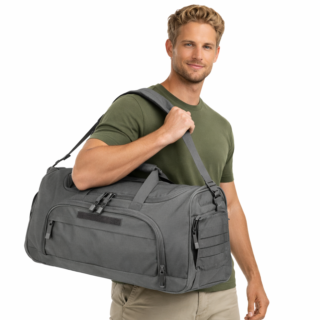 50L Sammenleggbar Trenings- og Reisebag – Duffelbag med Skorom