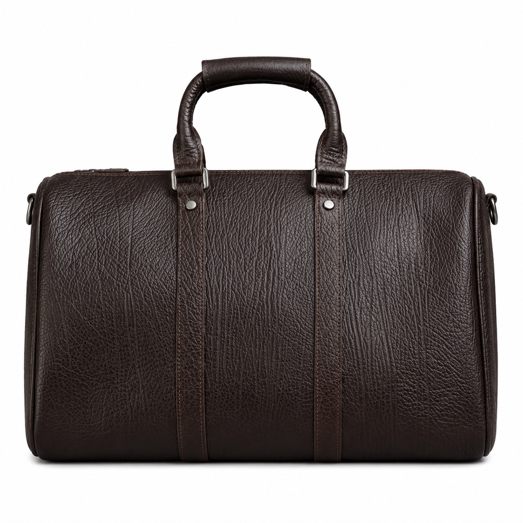 Vintage Reiseveske i Ekte Skinn – Stor Weekendbag for Reise, Trening og Hverdag