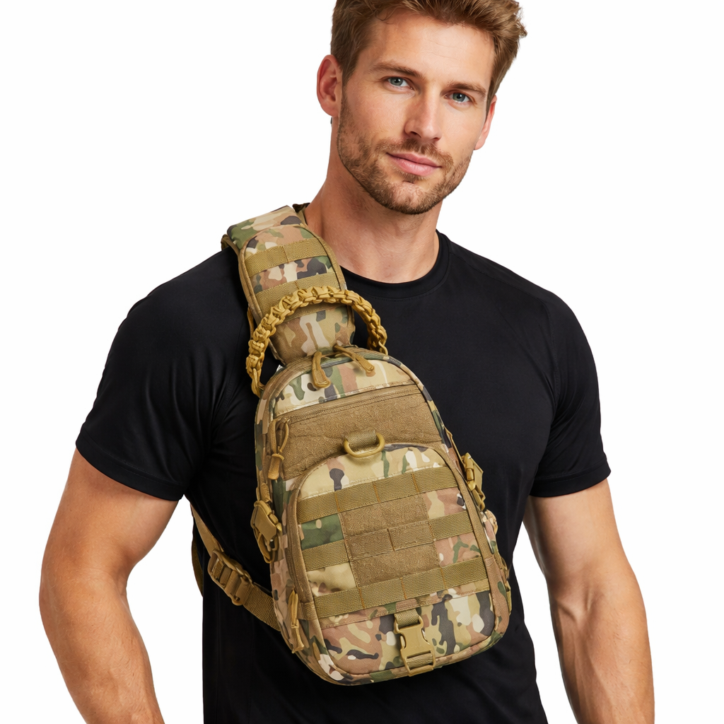 Multifunksjonell Brystveske – Slitesterk Crossbody Bag for Sport og Tur