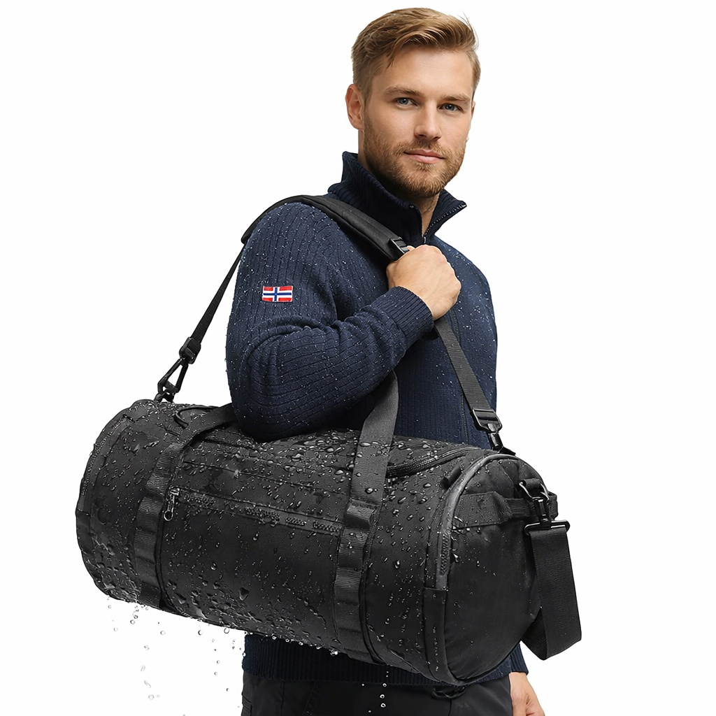 Sport- og Treningsbag for Herre – Vanntett Gym Bag for Reise og Trening
