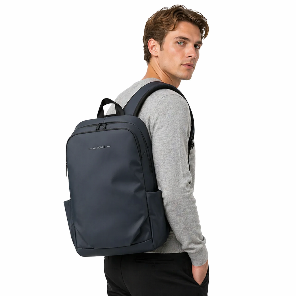 Premium Laptopryggsekk – Vanntett Business Sekk i Frostet Skinnlook