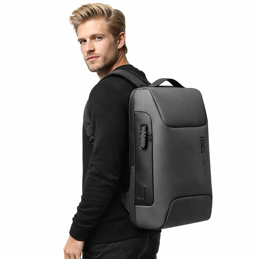 Laptopryggsekk 15,6" med USB – Vanntett og Tyverisikker Business Sekk